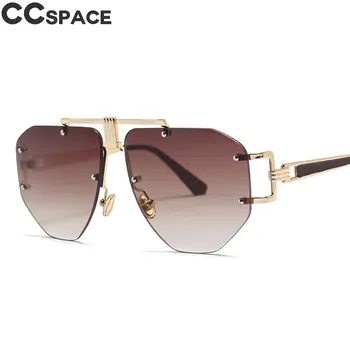 46435 Steampunk Retro sluneční Brýle bez Obrouček Ženy Muži Kovový Rám Módní Odstíny UV400 Vintage Brýle Oculos