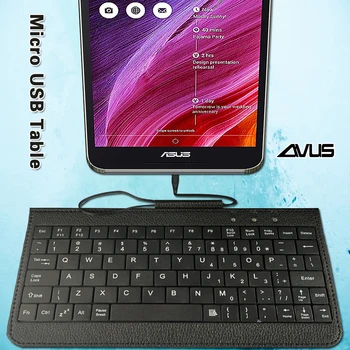 Kvalitní Kabelové USB Klávesnice pro Asus FonePad 7 FE170CG FE171CG/MEMO Pad 7/8 Me181C/HD 7/ZenPad 7.0 8.0 Je Ultra Tenký Tablet Klávesnice