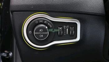 Automobilový interiér roku 2017 2018 Pro Jeep Compass Head Light Lampa Přepínač Tlačítko Kryt Čalounění Car styling ABS Matný