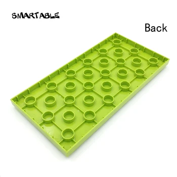Smartable Nová Velká Deska 6x12 Stavební Bloky Součástí Kompatibilní Všechny Značky Duplo Kreativní Hračky Pro Děti Nízkého Věku, Dárek 5ks/Set