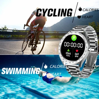 Chytré hodinky sportovní náramek krevní tlak, srdeční frekvence sledovat předpověď počasí nosit hodinky muži, ženy, kovový pásek opasek volitelné