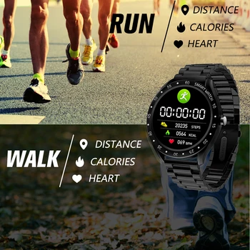 Chytré hodinky sportovní náramek krevní tlak, srdeční frekvence sledovat předpověď počasí nosit hodinky muži, ženy, kovový pásek opasek volitelné