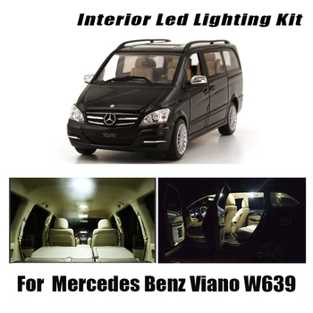 21Pcs Za 2003-2008 2009 2010 Mercedes Benz Viano W639 canbus bez Chyb Vozidlo, LED vnitřní dome light lamp Kit balíček