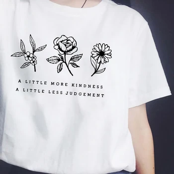 2019 módní dámské letní tričko květinové dopis tisk Harajuku zábava ležérní volné elegantní O-krk krásné dámské tričko top