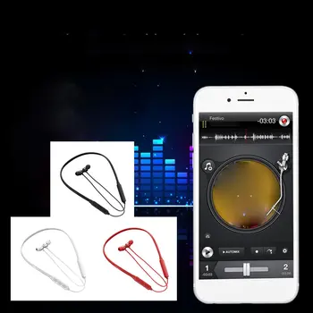 Bluetooth 5.0 V-Uchu-Drátová Sportovní Sluchátka Sluchátka Visí Na Krku Sluchátka Kulatý Drát Visí Na Krku 12 Hodin V Pohotovostním Režimu