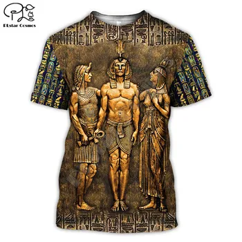 PLstar CosmosHorus Starověký Egyptský Bůh Horus Eye of Egypt Faraon Anubis tvář 3dPrint T-shirt Muži/Ženy Unisex Streetwear S-7