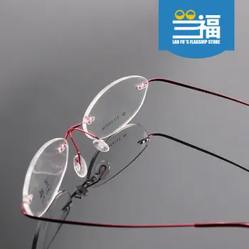 Ultralehký titan bez obrouček brýlí rám žena optické brýle flexibilní brýle, brýlové obruby lunetě femme prostý