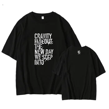 Kpop cravity album ÚKRYT NOVÝ DEN, kdy JSME KROK DO stejného tisk t tričko letní unisex o krk krátký rukáv t-shirt