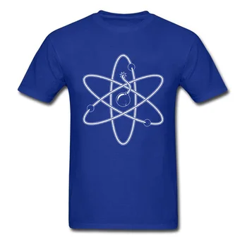 Tees Full Print Čistě Bavlněné Super Tričko Pro Muže Atomové Bomby Sheldon Cooper Trička Zimní Černé T Košile Rukáv Crewneck