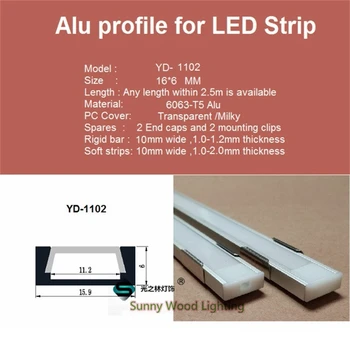 5-30ks/mnoho 40inch 1m led bar světlo bydlení,plochý hliníkový profil pro 3528/5050 strip, led kanál s krytem ,strip bydlení