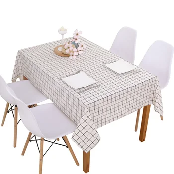 Bavlněný ubrus Nordic mříž ins vítr konferenční stolek piknikový stůl malé čerstvé psací stůl hadříkem