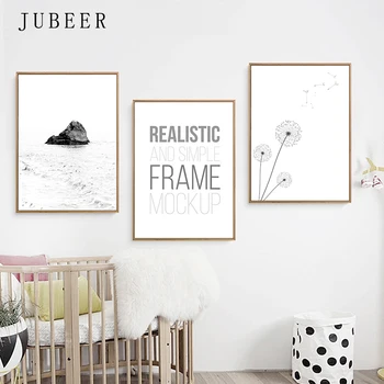 JUBEER Nordic Tisk Plakátů a Moderní Plátno Obraz Pampeliška Dopisy Zeď Umění Minimalistické Krajiny Zeď Obraz Domova