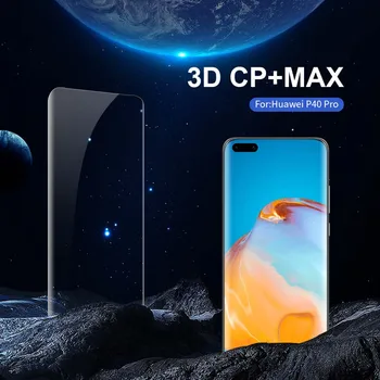 Pro Huawei P40 Pro Tvrzené Sklo NILLKIN 3D CP+MAX 3D Arc Okraj Plné Pokrytí 0,33 MM Screen Protector pro P40 Pro Film