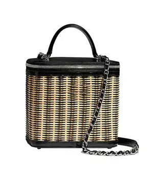 High-end jarní a letní slaměné kabelky ženy PU kožené kabelky návrhář rattan 2020 originální luxusní módní značky tkané wo