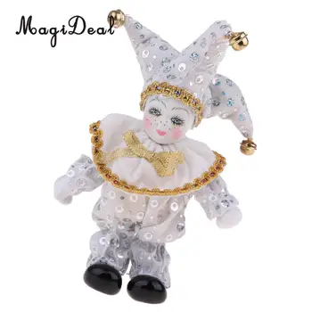 Rozkošný Viktoriánské Porcelánové Panenky Baby Angel Model Triangel Panenka Harlequin Klaun Panenka Hračky, Narozeniny, Festival Dárky, Řemesla Bílá