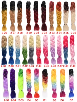 Háčkování Pletení vlasy 24 palců Jumbo Rozšíření Syntetické Cop Prodlužování Vlasů Pro Ženy Ombre Dva Tón Barvy barevné vlasy knoty
