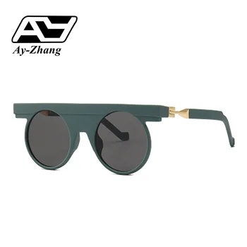 Ay-zhang Kulaté sluneční Brýle, Ženy Značky Designer Budoucí Styl Brýle 2019 Nové Příjezdu Zelené Vintage Dámské Sluneční Brýle UV400