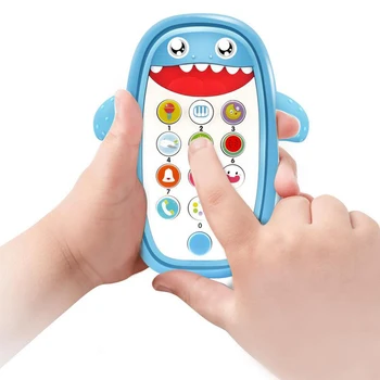 Roztomilé Dítě Inteligentní Kousací Telefon Hračka Nastavitelná Hlasitost Vzdělávací Hračky