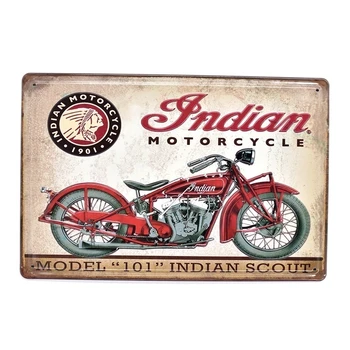 Indický Motocykl Deska Vintage Plechové Znamení Desky Samolepky Na Zeď Umění Plakátu