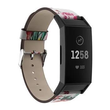 Nové 18mm popruh smart Pravé Kůže Watchband Náhradní Pro Fitbit Charge 3 náramek Náramek Nastavitelný Pro Fitbit Charge 4