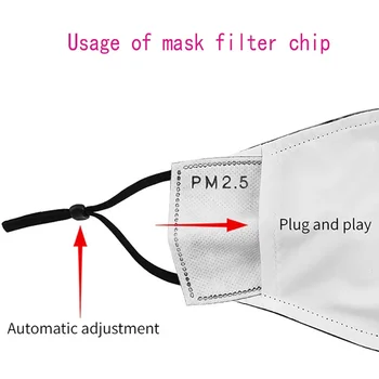 3D Vlastní obličejové Masky s PM2.5 Filtr Proti Prachu Obličejový Štít Maska Opakovaně Prodyšná Tkanina Mascarillas Ochranu Úst Cap