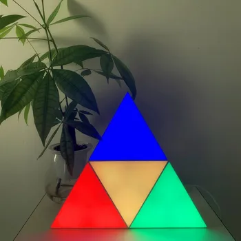 DIY Dálkové Ovládání Citlivé na Dotek Kvantové Světla LED Modulární Trojúhelník Stěna Světla RGB Barevné Měnící Trojúhelník Kvantové Lampy