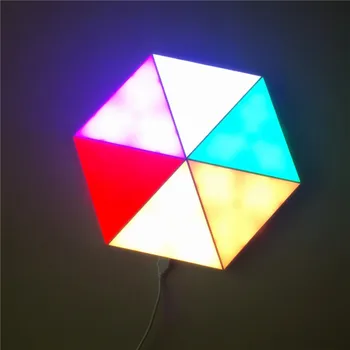 DIY Dálkové Ovládání Citlivé na Dotek Kvantové Světla LED Modulární Trojúhelník Stěna Světla RGB Barevné Měnící Trojúhelník Kvantové Lampy