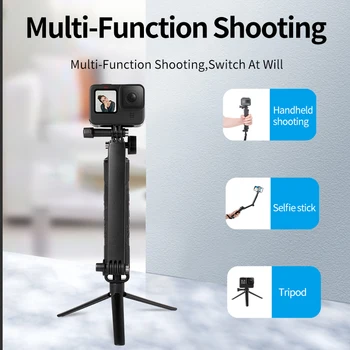 TELESIN Vodotěsné Selfie Stick Plovoucí Rukojeť + 3-Way Grip Arm Monopod Tyč Stativ pro GoPro 9 Xiao YI SJCAM Osmo Akce