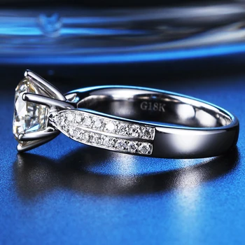 S925 sterling silver přehnané starlight královna šest dráp ženské návrh manželství 2 řady diamond svatební výročí dárek prsten