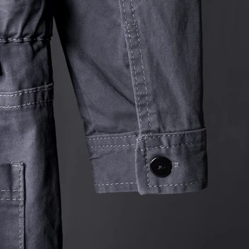 Japonská Vintage Cargo Kalhoty Mužů, Tmavě Šedá Umýt Kombinéza Pánská Plné Délky odznak Jediného Breasted kombinézy kalhoty YT80245