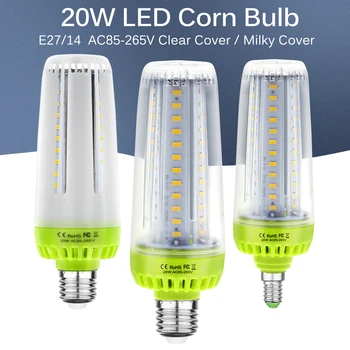 E27/E14 LED Corn Žárovka AC110V 220V Ochranu Očí, Světlo 20W 5736SMD Výška Jas Lamp78pcs Led Teplá Bílá/Bílé Sportlight