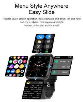 HIPERDEAL T42 chytré hodinky T42 1,7 palcový Velké Obrazovce Chytré Hodinky Bluetooth Volání Vodotěsné Sportovní Smartwatch