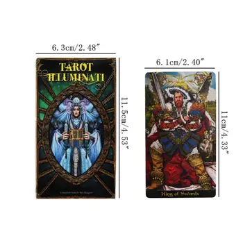 Tarot Illuminati Sada 78 Karet Palubě Věštění Osudu Rodinnou Oslavu Deskové Hry, Hračky Drop Shipping