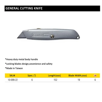 Stanley 10-099 kovové tělo utility nůž držák s zatahovací heavy duty 3 čepele nůž čepel typy nástroj, délka 6