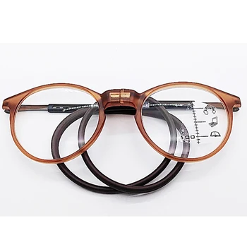 Progresivní Multifokální Brýle na Čtení Krku Visí Magnetické Předpis Presbyopie Brýle TR90 Skládací Brýle Rám