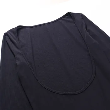 Zimní Maxi Šaty 2020 New Příjezdu Pletené Dámské Dlouhý Rukáv Bez Ramínek Rozdělit Černé Šaty Sexy Hollow Out Party Šaty Vestido