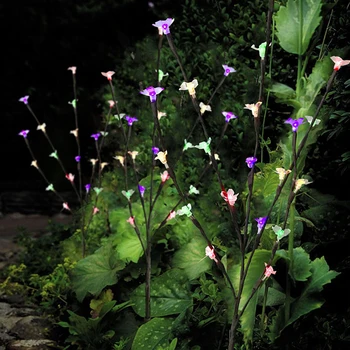 3ks/set Okrasné Venkovní Odolný Zahradní Větve Solární Svítilna Plastové Vodotěsné 60 LED Květ Světla Třešeň Stylové