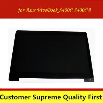LCD Touch Screen Digitizér Montáž s Rámečkem Opravy Notebooku Pro Asus VivoBook S400 S400C S400CA 1366*768