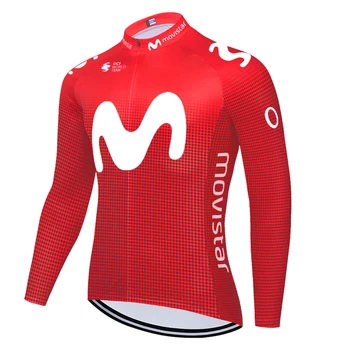 2020 týmu movistar cyklistický dres dlouhý rukáv letní jarní camiseta ciclismo Cyklistické Tričko quick dry jersey ciclismo hombre