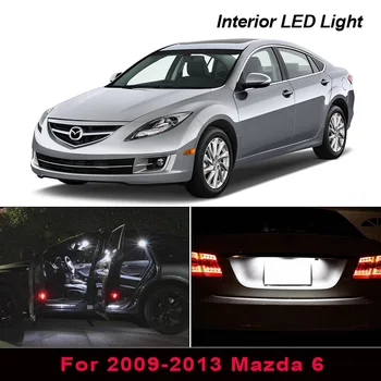 11ks Xenonové ČERVENÉ Světlo LED Žárovka Lampa Vnitřní Balení Kit Pro období 2009-2013 Mazda 6 Mapa, Dome, Zdvořilost, spz světlo