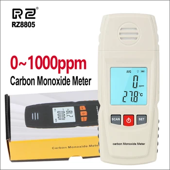 RZ Ruční Detektor Úniku Plynu Analyzer LCD Tester Oxidu Uhelnatého Mete 1000ppm CO Vysoká Přesnost Plyn Monitor GM8805