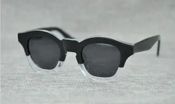 LKK UNISEX Ručně vyráběné Japonské vintage módní polarizované sluneční brýle s nepravidelným sunglassesmen sluneční brýle
