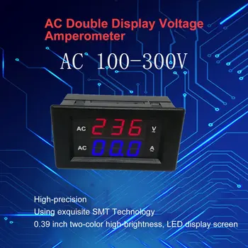 10A AC Digitální Duální LED Displej Voltmetr Ampérmetr Amp Volt Napětí, proudů Metr Tester s Vysokou Přesností