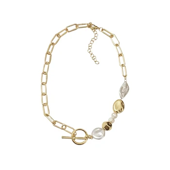 Kshmir Náhrdelník ženské unikátní kovový řetěz abnormity pearl OT náhrdelník módní žena perlový náhrdelník 2020