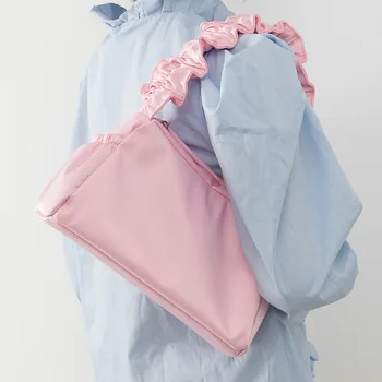 2020 Jaře Ženy Kabelka Tote Dámská Vintage Podpaží Cross-body Bag Zip Half Moon Tašky Vodotěsné Látkové Kabelky