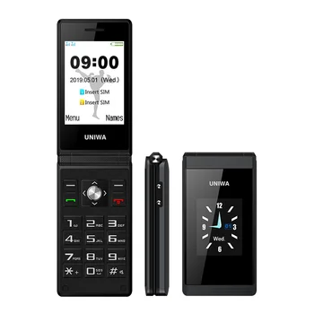 UNIWA X28 Senior Flip Telefon GSM, Velký Push-Tlačítko, Starý Muž, Funkce Mobilní Telefon Dual Sim, FM ruské Klávesnice Odemknout Mobil
