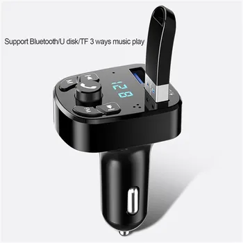 Dual USB Auto MP3 Přehrávač Kit Quick Charger Bluetooth 5.0 Přijímač FM Vysílač Smartphone, Tablet, Napájecí Zásuvka Pro Iphone