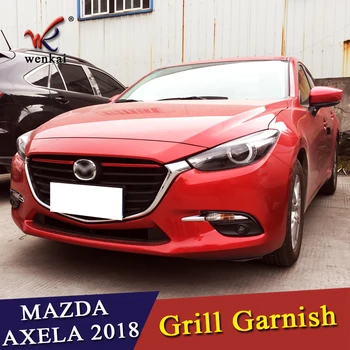 Pro Mazda 3 Axela BM 2017 2018 Přední Chladiče Ok Mřížky Grilu Pokrýt Střihu Insert Lití Obloha Stráž Car Styling