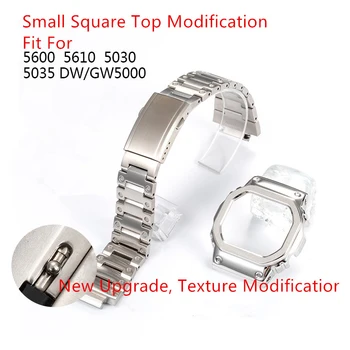 Sliver Watchband Bezel Pouzdro Pro DW5600 GW5000 GW-M5610 316L Nerezové Oceli Náramek Popruh Opravu Nástroje, Dárek