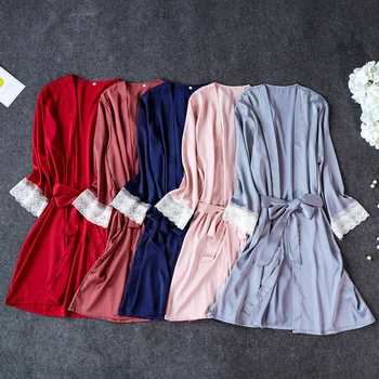 4ks/ Set Sexy Pyžamo, Ženy, Plus velikost Krajky Letní oblečení na Spaní Satén Spánku Topy spodní Prádlo Pyžama Ženy Pijama Mujer Domů Pyžama